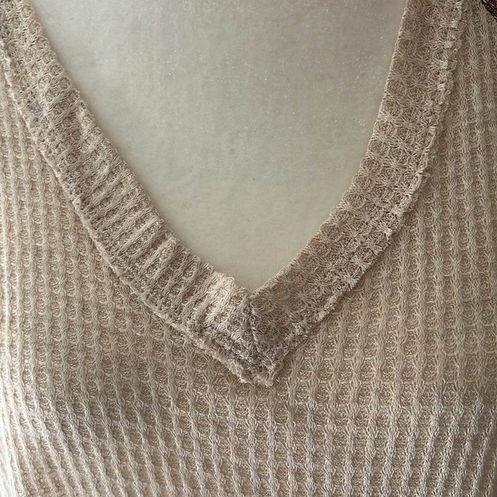 Lovely Melody Patchwork Leopard Sequin Waffle Top… - image 3